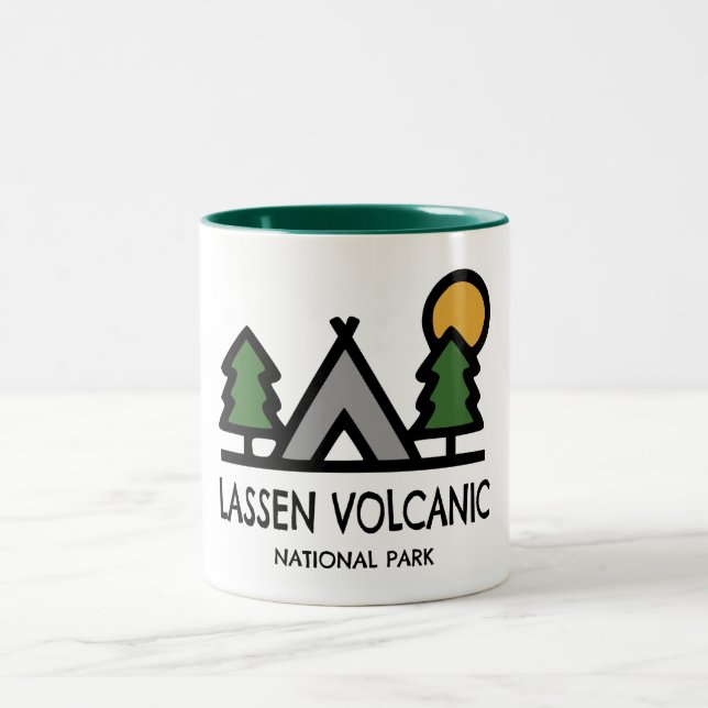 Lassen-Volcanic-Nationalpark Zweifarbige Tasse (Mittel)