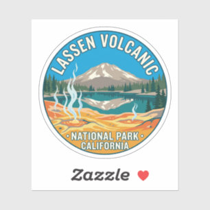 Lassen Volcanic Park Reise-Aufkleber Sticker