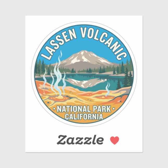 Lassen Volcanic Park Reise-Aufkleber Sticker (Blatt)