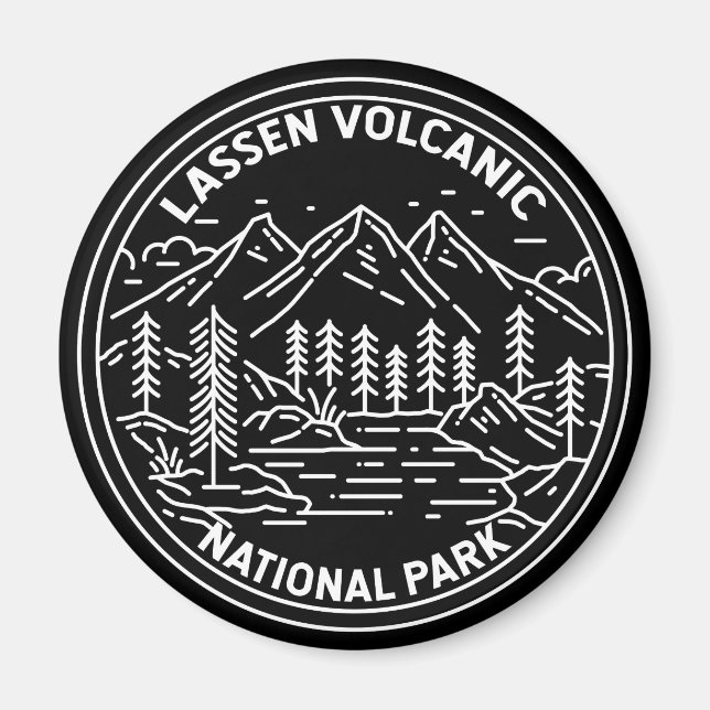 Lassen Vulkanischer Nationalpark California Monoli Magnet (Vorne)