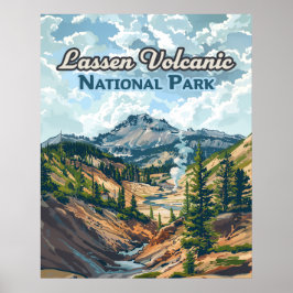 Lassen Vulkanischer Nationalpark California Poster