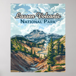 Lassen Vulkanischer Nationalpark California Poster