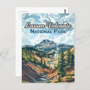 Lassen Vulkanischer Nationalpark California Postkarte