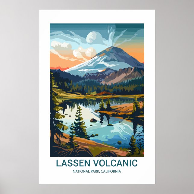 Lassen Vulkanischer Nationalpark California USA Poster (Vorne)
