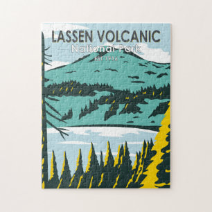 Lassen Vulkanischer Nationalpark California Vintag Puzzle