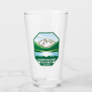 Lassen-Vulkanischer Nationalpark Minimal Retro Emb Glas