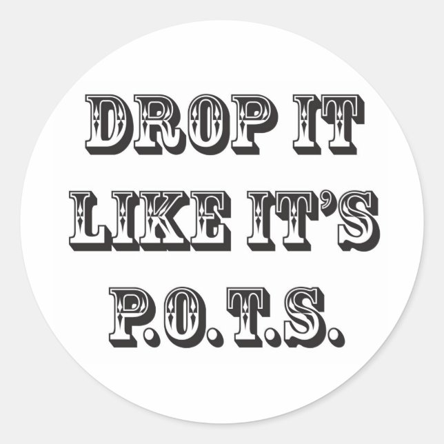 lassen wie seine Töpfe Runder Aufkleber (Vorderseite)