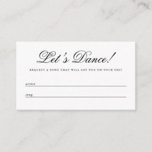 Lassend Dance Wedding Song Request Enclosure Card Begleitkarte