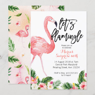 Lassend Flamingle-Einladung zum 30. Einladung