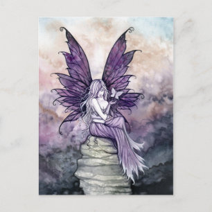 Lassend Go Fairy und Butterfly Postcard Postkarte
