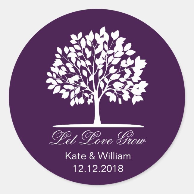 Lassend Liebe wachsen bevorzugt Saatgutpackkleber Runder Aufkleber (Vorderseite)