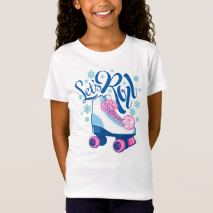 Lassend Rolle, Roller Skate, Winterthema, Kinder T-Shirt