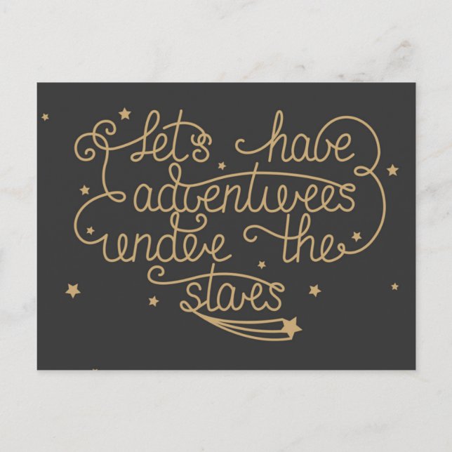 Lassenden haben Abenteuer Postkarte (Vorderseite)