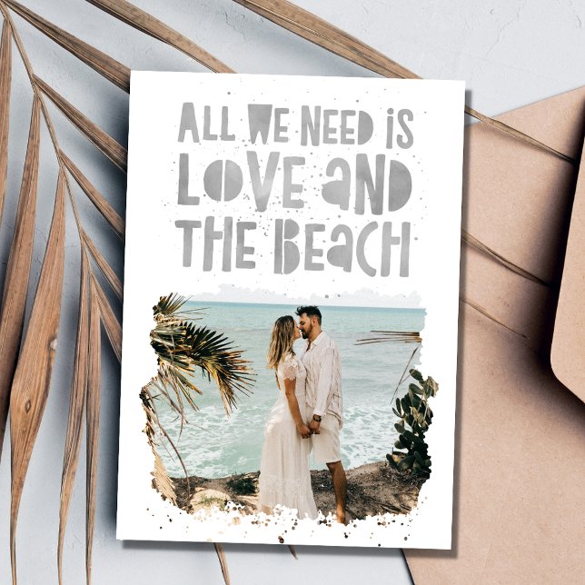 Lässig Beach Hochzeit in Urlaubsort Save the Date (Casual Beach Destination Wedding Save the Date)