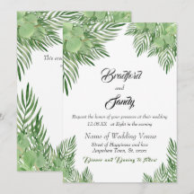 Lässig Beach Wedding Green Eucalyptus Palm Blätter