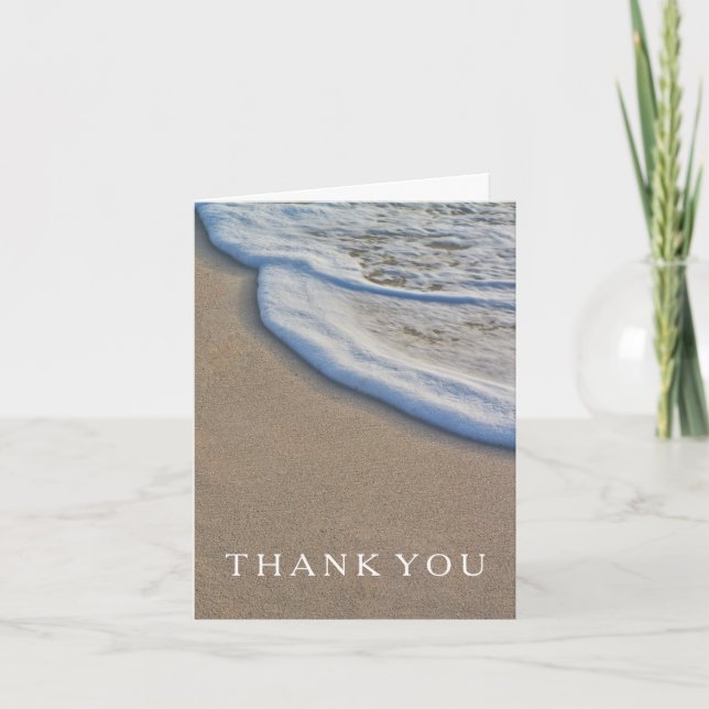 Lässig Beach Wedding Vielen Dank Dankeskarte (Vorderseite)