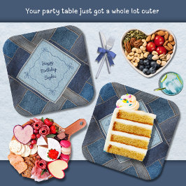 Lässig Blue Jean Birthday Party Paper Plate Pappteller