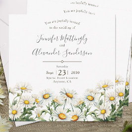 Lässig Country Wedding Daisy Floral Einladung