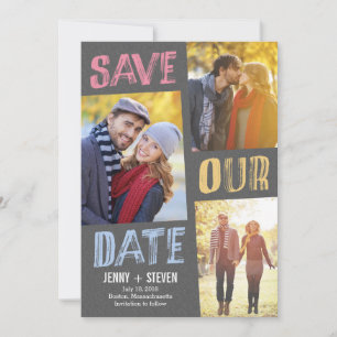 Lässig Elegante Save-The-Date-Karte Save The Date