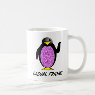 Lässig Freitag Pinguin Funny Mug Tasse