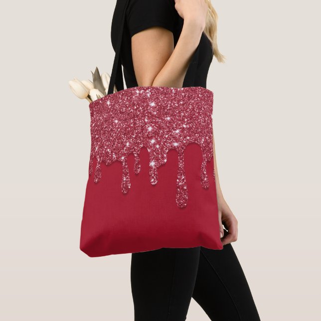 Lässig Glam Red Glitzer Tropfen (Von Nahem)