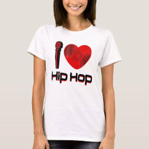 Lässig I Liebe Hip Hop Music Rap Fan Breakdance Dj T-Shirt