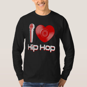 Lässig I Liebe Hip Hop Music Rap Fan Breakdance Dj T-Shirt