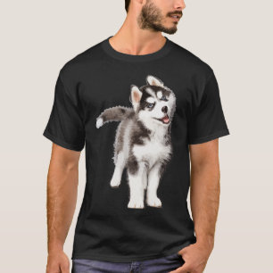Lässig Pomsky Portrait Graphic Art Men Women T-Shirt
