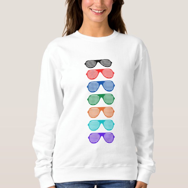 Lässige dunkle Brille FrauenSweatshirt Sweatshirt (Vorderseite)