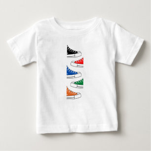 Lässige farbige Sneakers Baby T - Shirt
