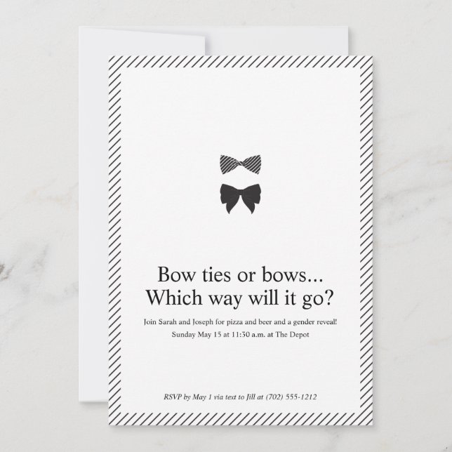 Lässige Geschlechterdarstellung Einladung (Vorderseite)