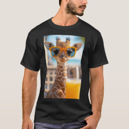 Lässige Giraffe mit Sonnenbrille T-Shirt