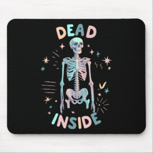 Lässige Halloween-Graphic-Wome im Skelett tot Mousepad