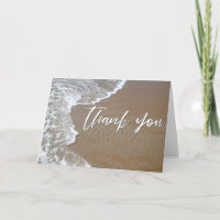 Lässige Handschrift Danke an Sand und Ocean Foam