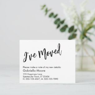 Lässige Handschrift, die ich angekündigt habe Mitteilungskarte