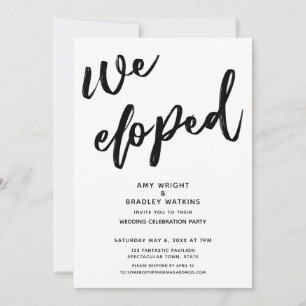 Lässige Handschrift, die wir an der Hochzeitsempfe Einladung