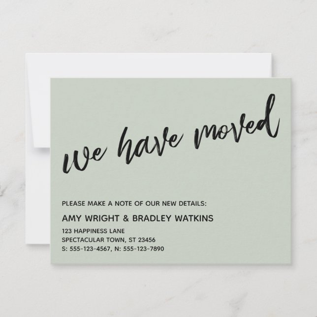 Lässige Handschrift, die wir über die Ankündigung  (Vorderseite)