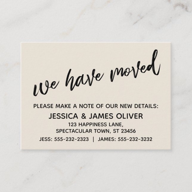 Lässige Handschrift Einfach, wir haben die Creme-K Visitenkarte (Vorderseite)