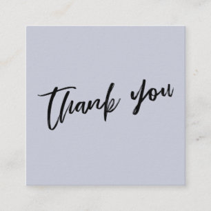Lässige Handschrift Hochzeit Danke Dusty Blue Begleitkarte