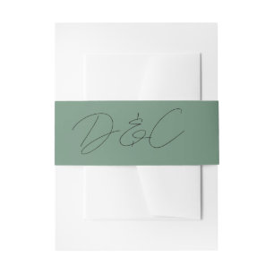 Lässige Handschrift-Hochzeit Einladungsbanderole