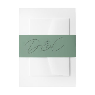 Lässige Handschrift-Hochzeit Einladungsbanderole