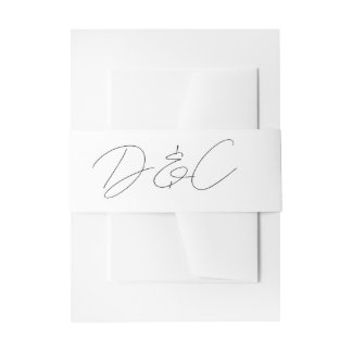Lässige Handschrift-Hochzeit Einladungsbanderole
