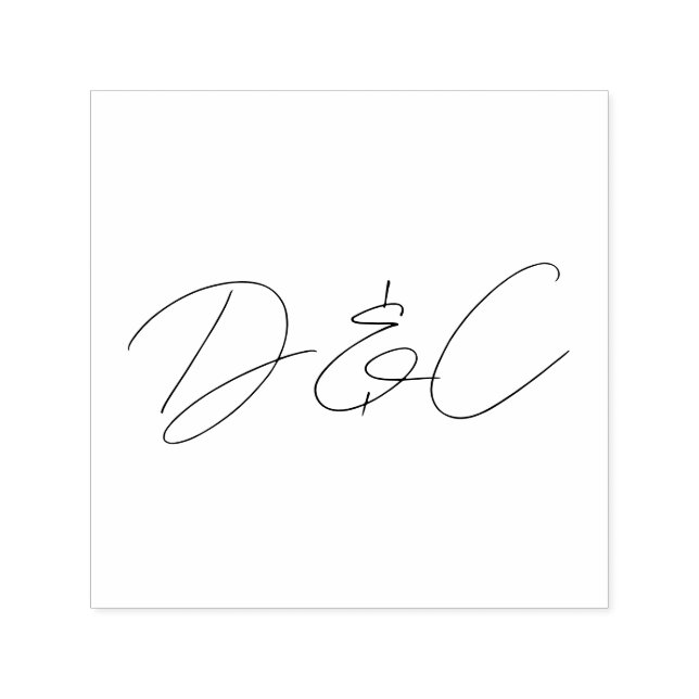 Lässige Handschrift-Hochzeit Permastempel (Design)