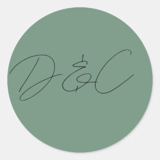 Lässige Handschrift-Hochzeit Runder Aufkleber