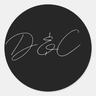 Lässige Handschrift-Hochzeit Runder Aufkleber