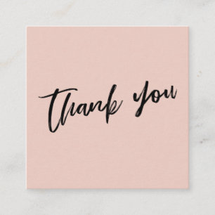 Lässige Handschrift Hochzeit Vielen Dank Blush Pin Begleitkarte
