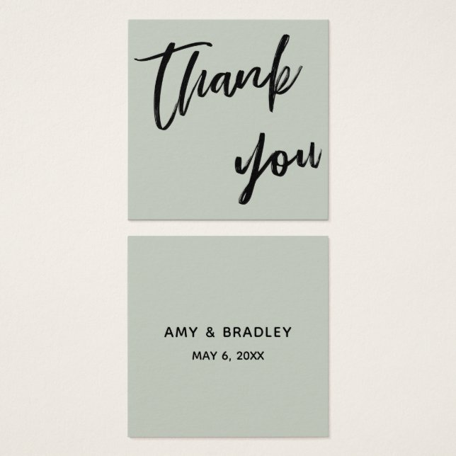 Lässige Handschrift Hochzeit Vielen Dank für Ihr I (Vorne & Hinten)