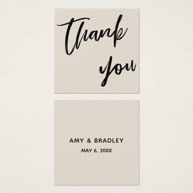 Lässige Handschrift Hochzeit Vielen Dank für Ihre  (Vorne & Hinten)