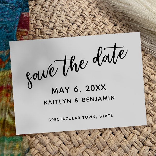 Lässige Handschrift Save the Date, einfache Hochze Date (Von Creator hochgeladen)