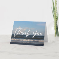 Lässige Handschrift Vielen Dank Abend Ocean Waves